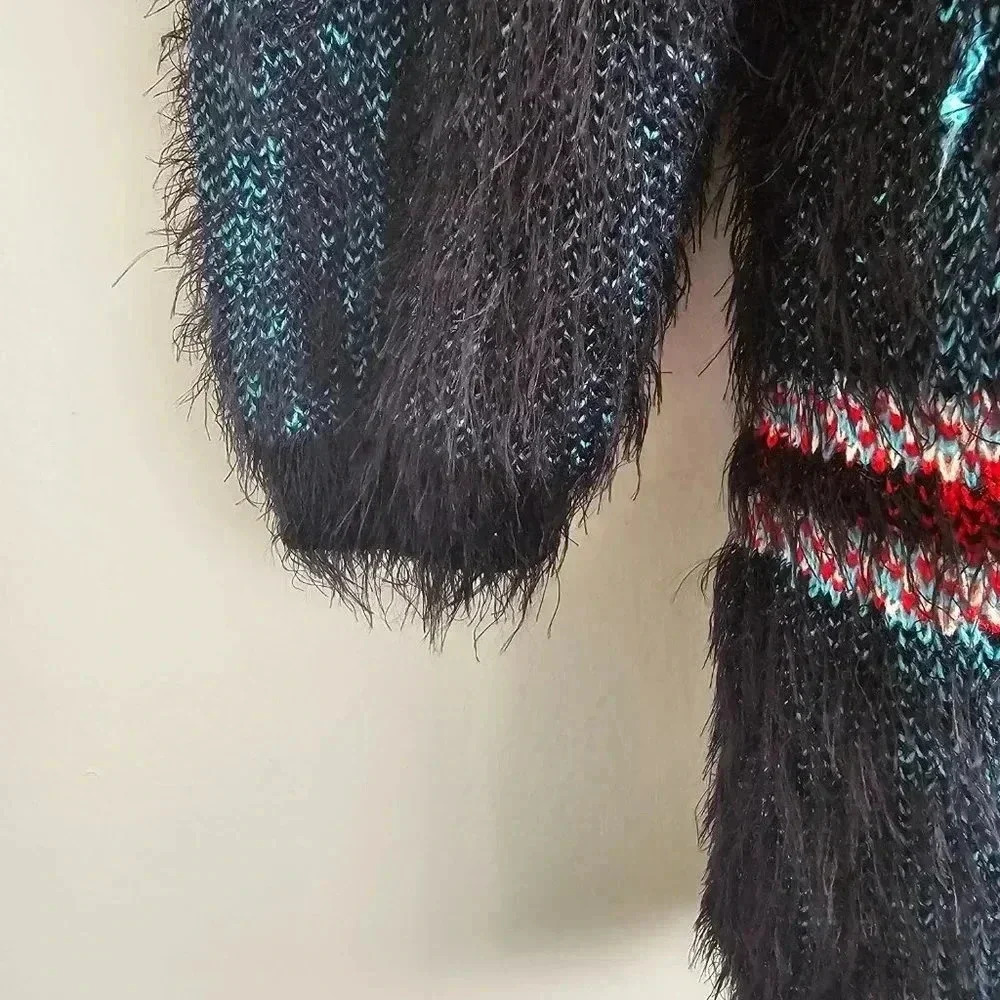 Anthropologie Raga Eyelash Fuzzy Knit Open Front … - image 4